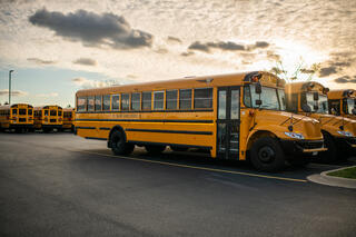 Morning shot of a school bus