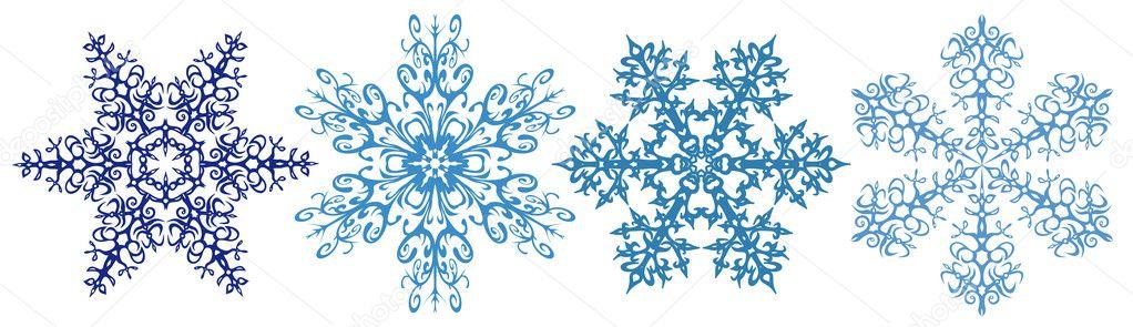 Series of snowflakes banner